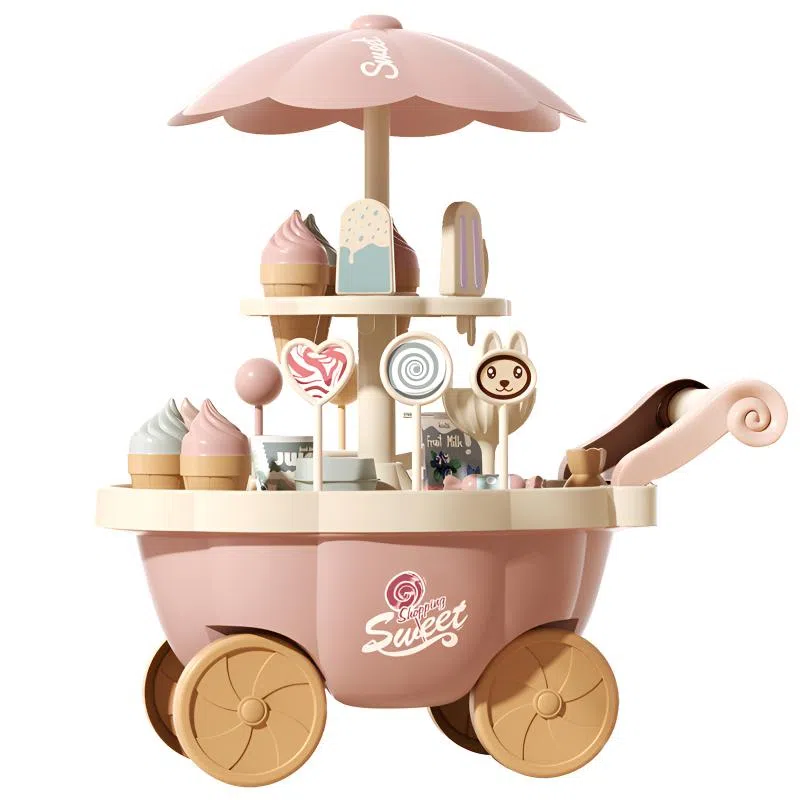 益米 旋转糖果冰淇淋车 模拟经营 过家家玩具