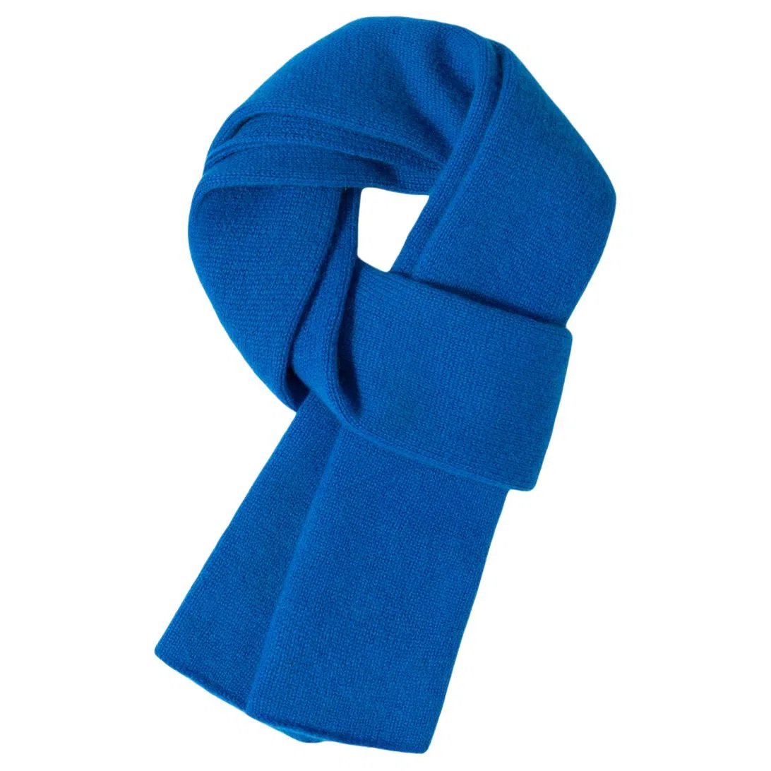 一米画纱 舒适柔软高级感平面嵌花亲肤暖糯保暖纯色针织外出防寒护颈 山羊绒 绒线围巾 男女同款情侣款