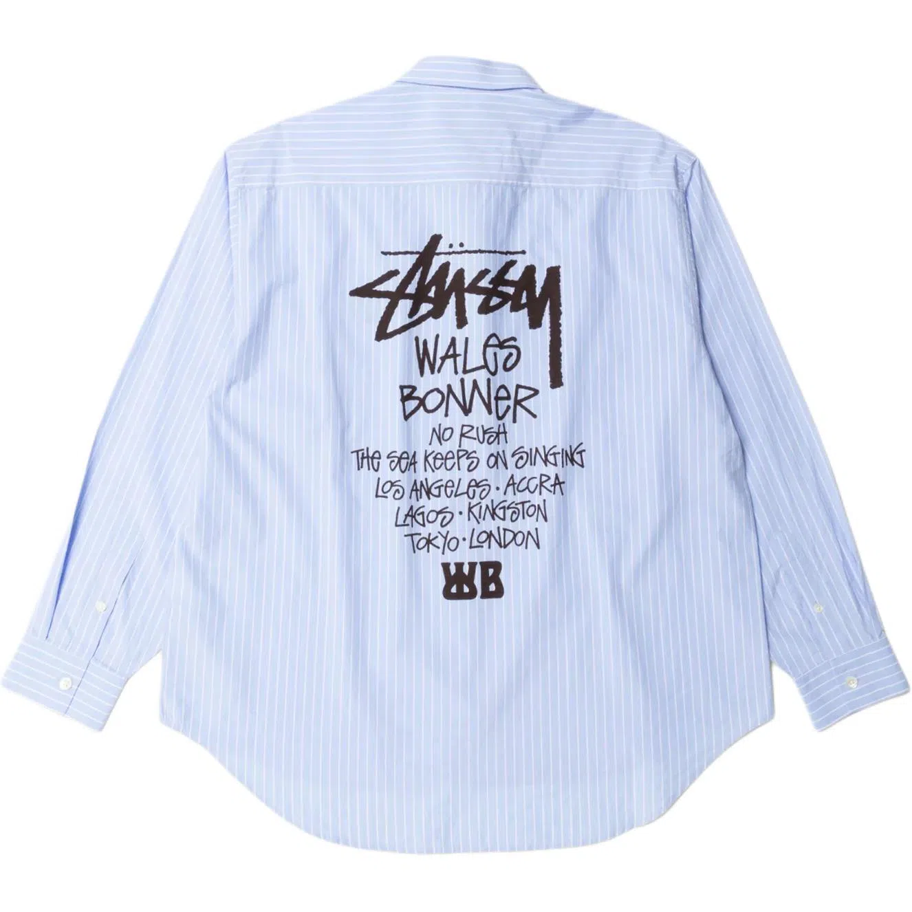 Stussy Wales Bonner FW25 POPLIN SHIRT logo