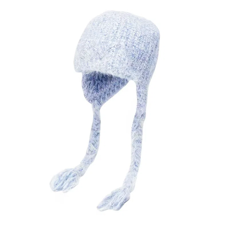 北极绒 潮流韩版小众设计感保暖百搭时尚大头围显脸小帽 聚酯纤维 绒线帽 男女同款情侣款