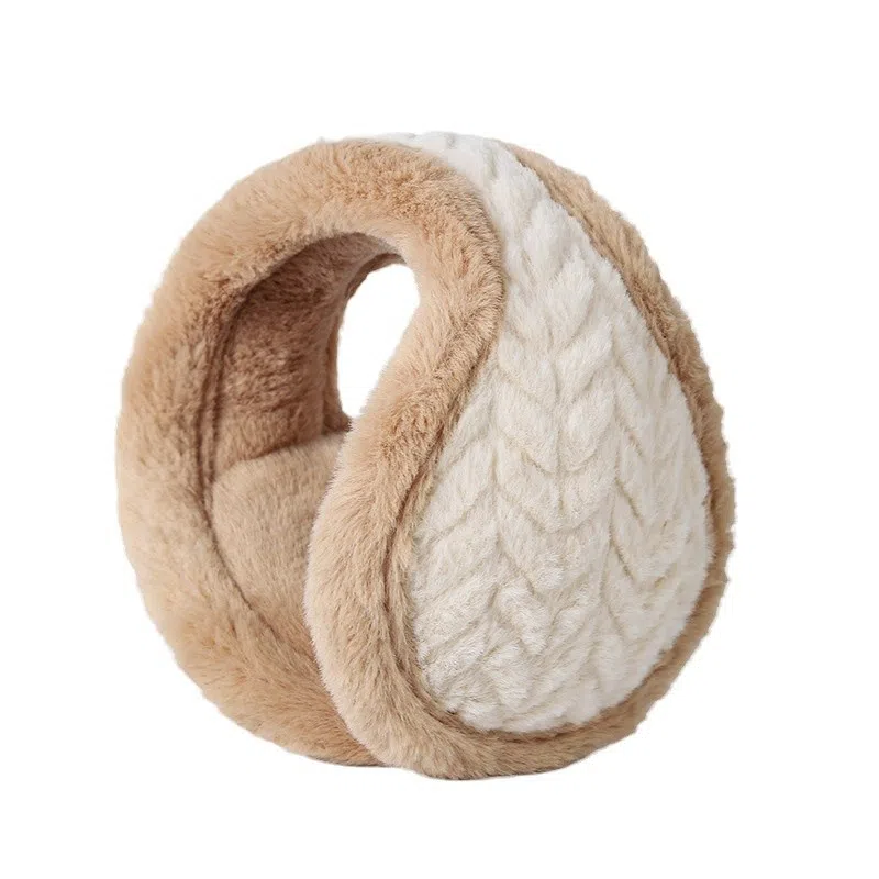 艾佳微 美拉德风毛绒可爱学生可折叠护耳耳套保暖防冻耳 仿兔毛 耳罩 男女同款情侣款