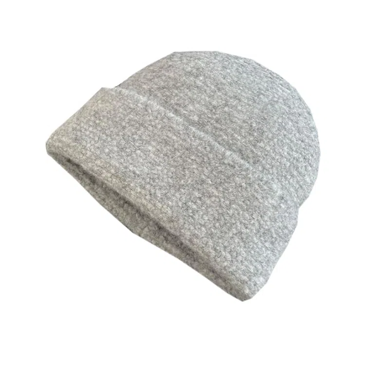 艾佳微 毛线堆堆帽大头围百搭休闲冷帽保暖帽子 腈纶 绒线帽 男女同款情侣款