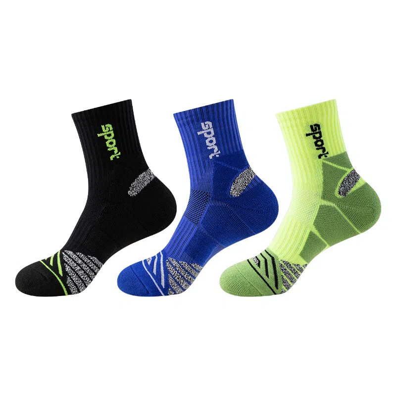 莫代尔 专业减震吸汗训练健身防滑舒适篮球袜 男款