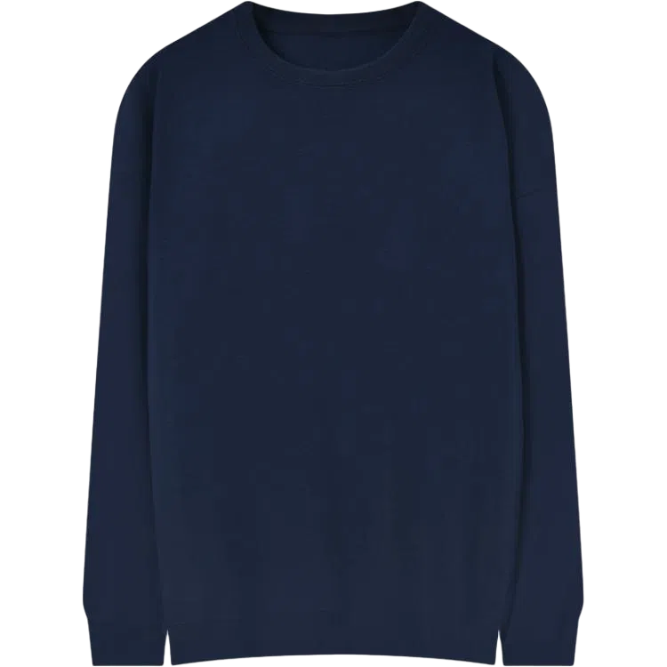 乱步 美式休闲宽松纯色打底衫圆领长袖卫衣 男女同款