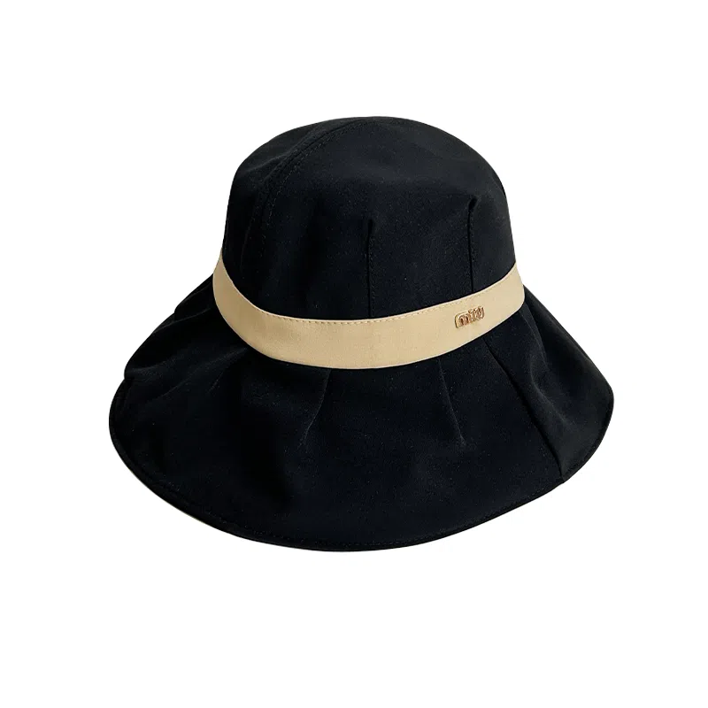 稻草人 简约撞色显脸小 户外游玩遮阳防晒 时尚韩版 聚酯纤维 渔夫帽 女款