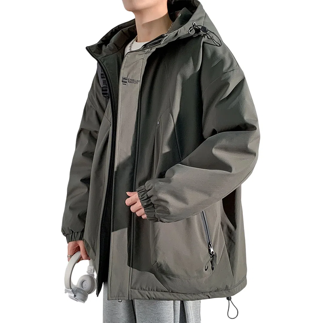 顶峰保罗 山系户外机能运动登山连帽工装长袖棉衣无性别主义潮牌休闲直筒上衣加厚多口袋宽松百搭舒适保暖耐磨棉服 男女同款