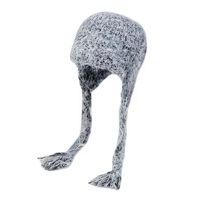 北极绒 潮流韩版小众设计感保暖百搭时尚大头围显脸小帽 聚酯纤维 绒线帽 男女同款情侣款