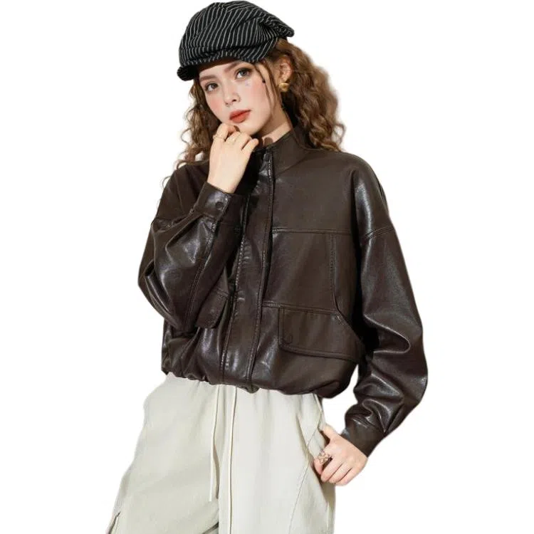 法文箱子 高级感小个子机车夹克 女款