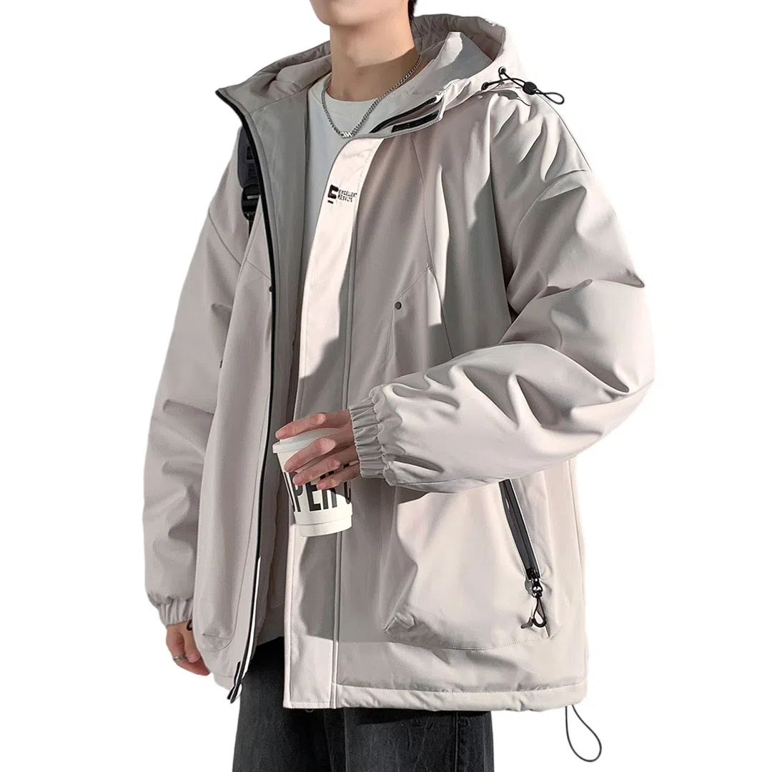 顶峰保罗 山系户外机能运动登山连帽工装长袖棉衣无性别主义潮牌休闲直筒上衣加厚多口袋宽松百搭舒适保暖耐磨棉服 男女同款