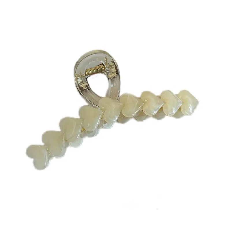 左欧 超大号爱心 高级感发量多头发 亚克力 发夹 女款