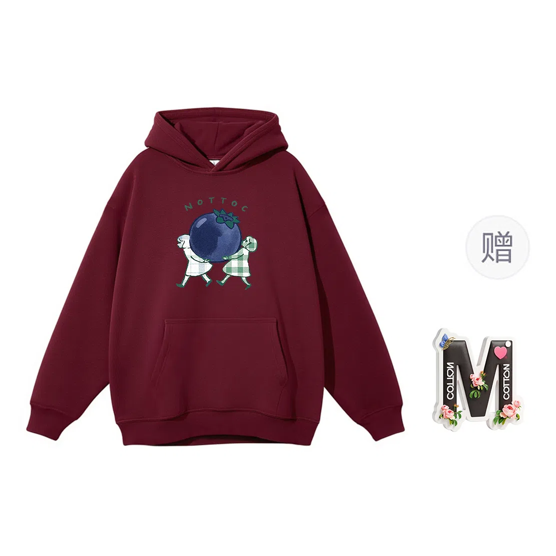 棉购 休闲优雅气质清新连帽长袖卫衣 女款