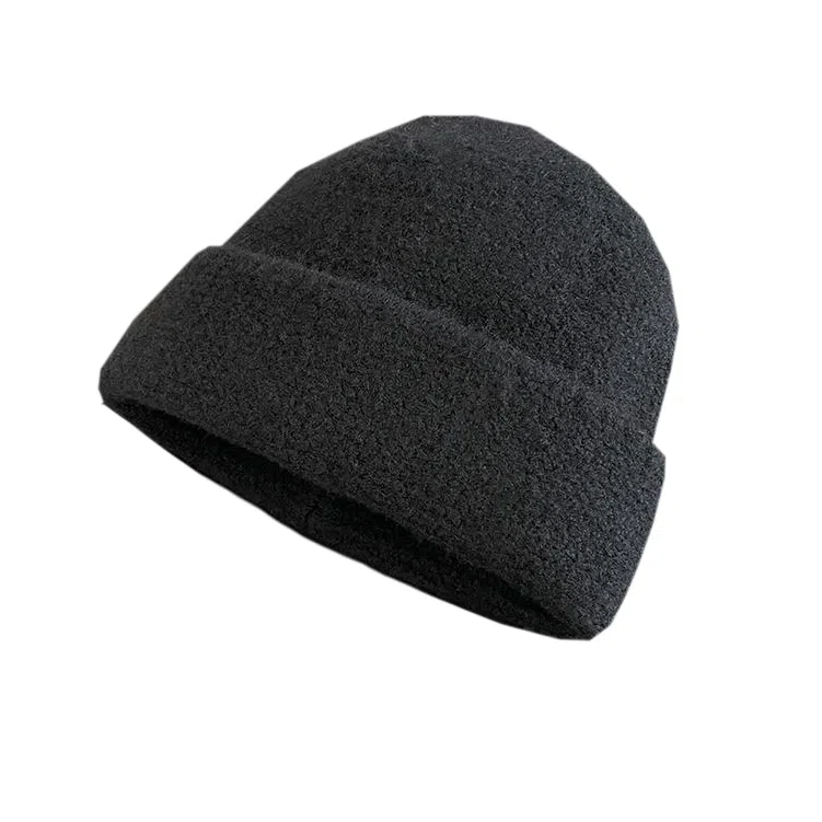 艾佳微 毛线堆堆帽大头围百搭休闲冷帽保暖帽子 腈纶 绒线帽 男女同款情侣款