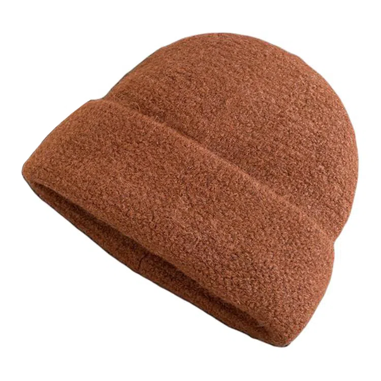 艾佳微 毛线堆堆帽大头围百搭休闲冷帽保暖帽子 腈纶 绒线帽 男女同款情侣款