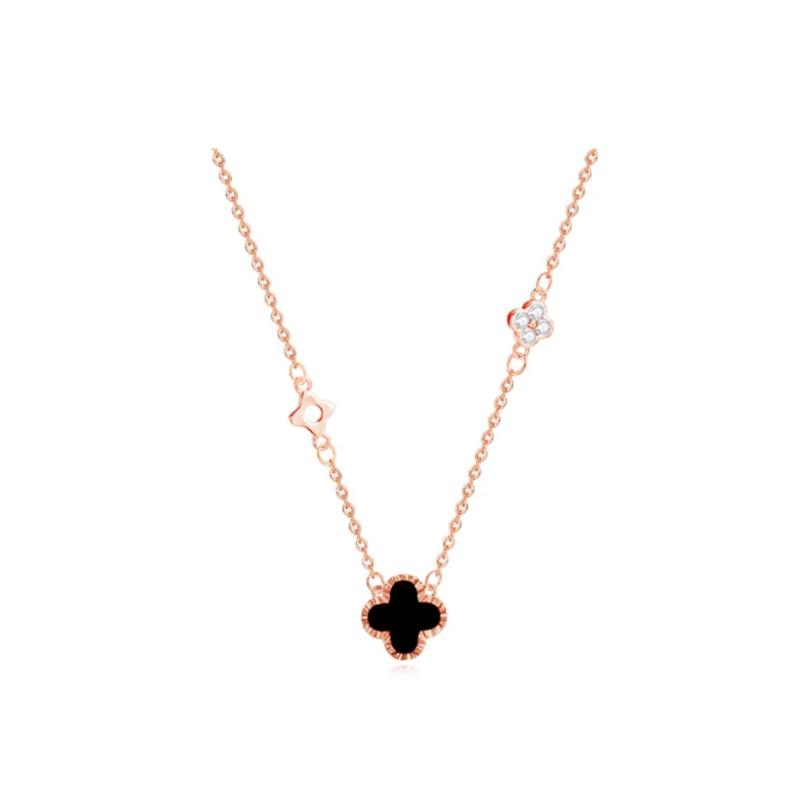 【999纯银&好运降临】 银彦 闪耀幸运四叶草 精致简约轻奢小众 优雅气质 时尚百搭 日常简约通勤 恋爱告白 玛瑙 项链 女款