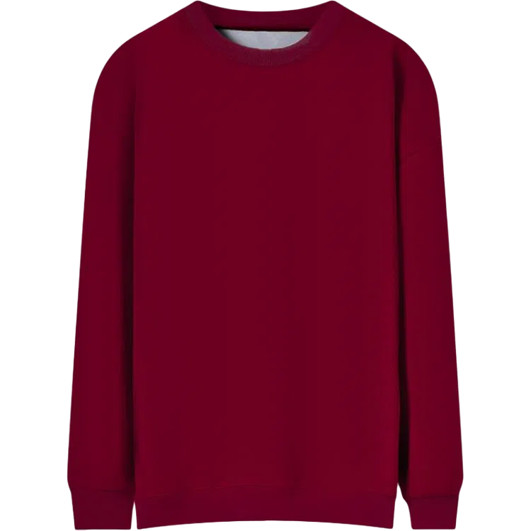 乱步 美式休闲宽松纯色打底衫圆领长袖卫衣 男女同款