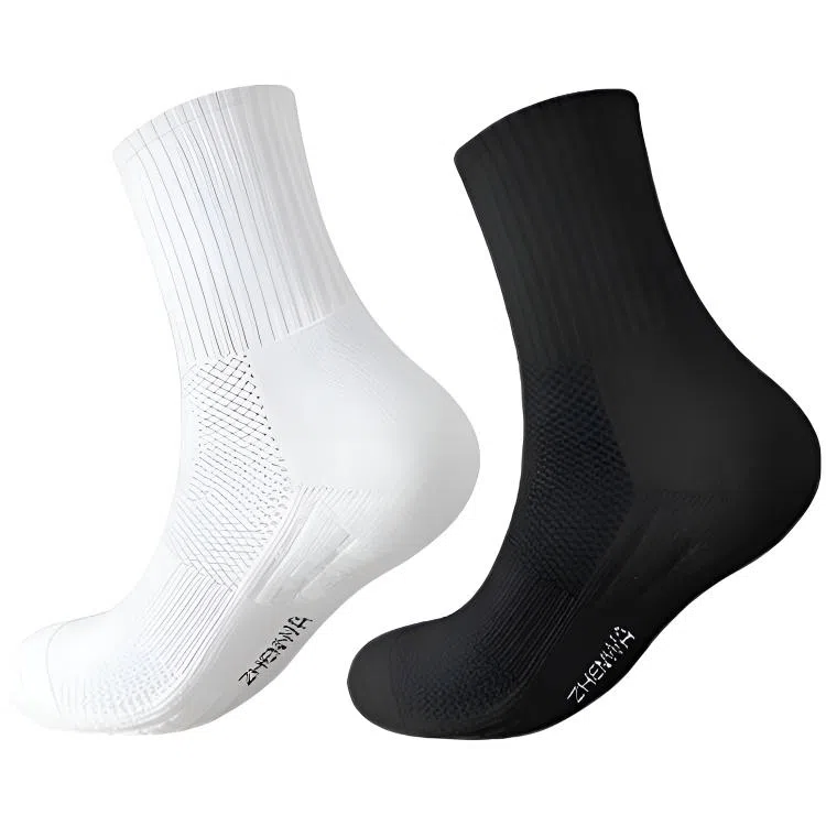 莫代尔 舒适透气吸汗防臭减震耐磨运动袜高弹不勒脚时尚简约休闲男款袜子男袜大码宽松抗造纯色百搭中筒袜 男女同款