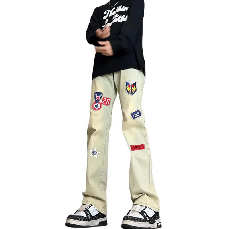 PWUE 3D Embroidered Colorblock Pants