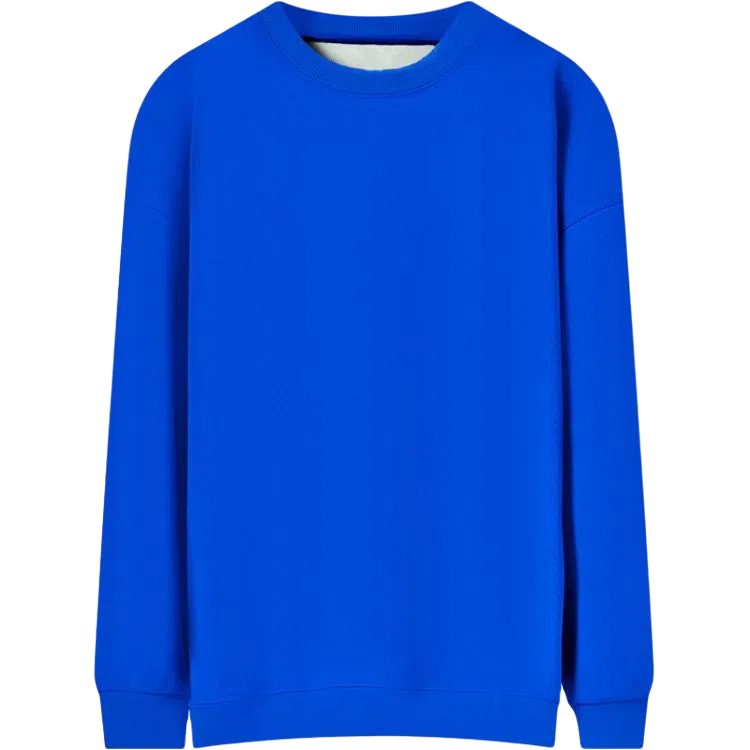 乱步 美式休闲宽松纯色打底衫圆领长袖卫衣 男女同款