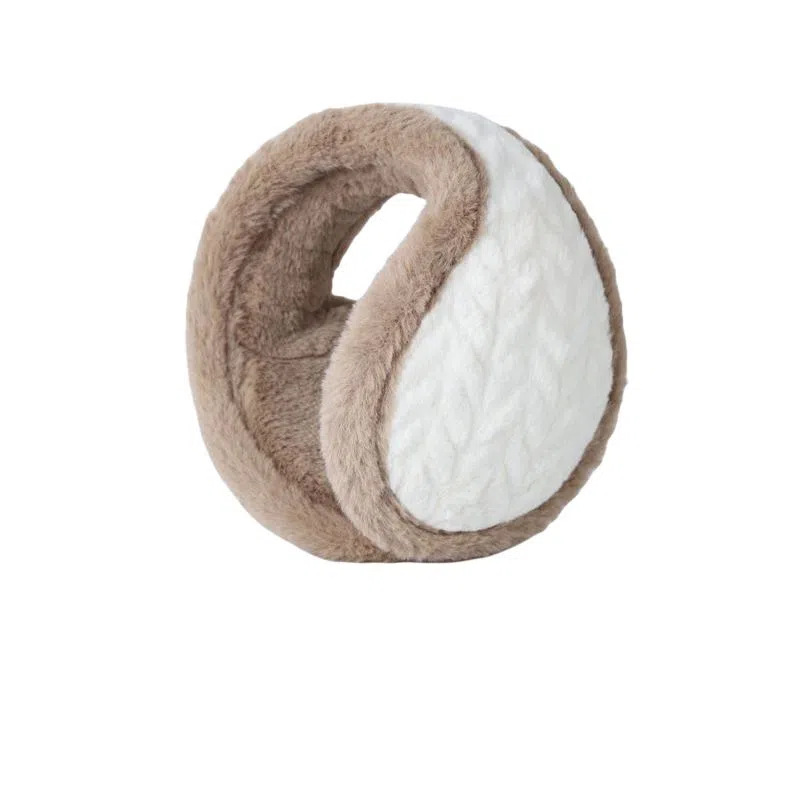 艾佳微 美拉德风毛绒可爱学生可折叠护耳耳套保暖防冻耳 仿兔毛 耳罩 男女同款情侣款