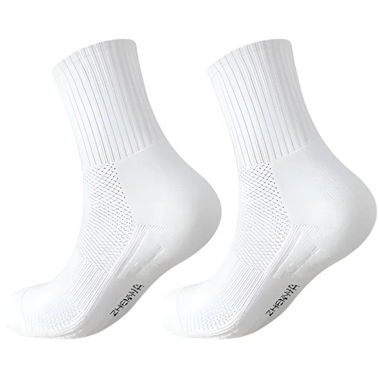 莫代尔 舒适透气吸汗防臭减震耐磨运动袜高弹不勒脚时尚简约休闲男款袜子男袜大码宽松抗造纯色百搭中筒袜 男女同款