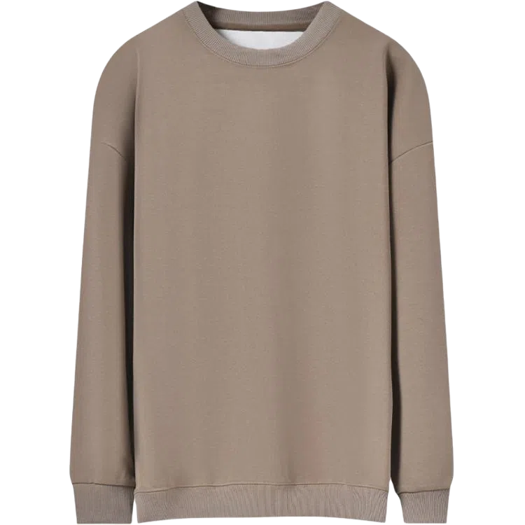 乱步 美式休闲宽松纯色打底衫圆领长袖卫衣 男女同款