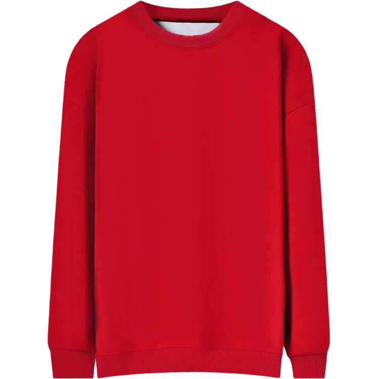 乱步 美式休闲宽松纯色打底衫圆领长袖卫衣 男女同款