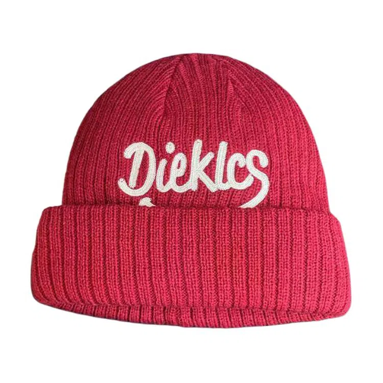 艾佳微 字母刺绣潮牌百搭保针织套头 腈纶 绒线帽 男女同款情侣款