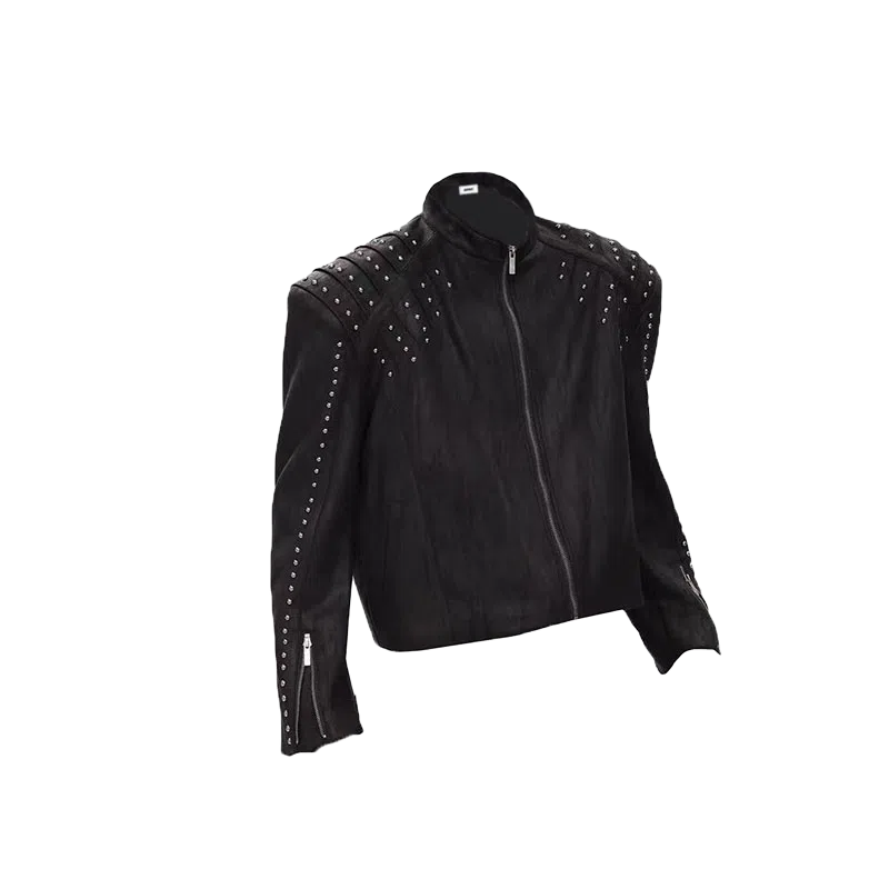 OPMY Studded Bomber Jacket