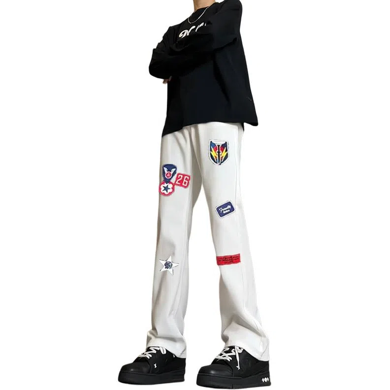 PWUE 3D Embroidered Colorblock Pants