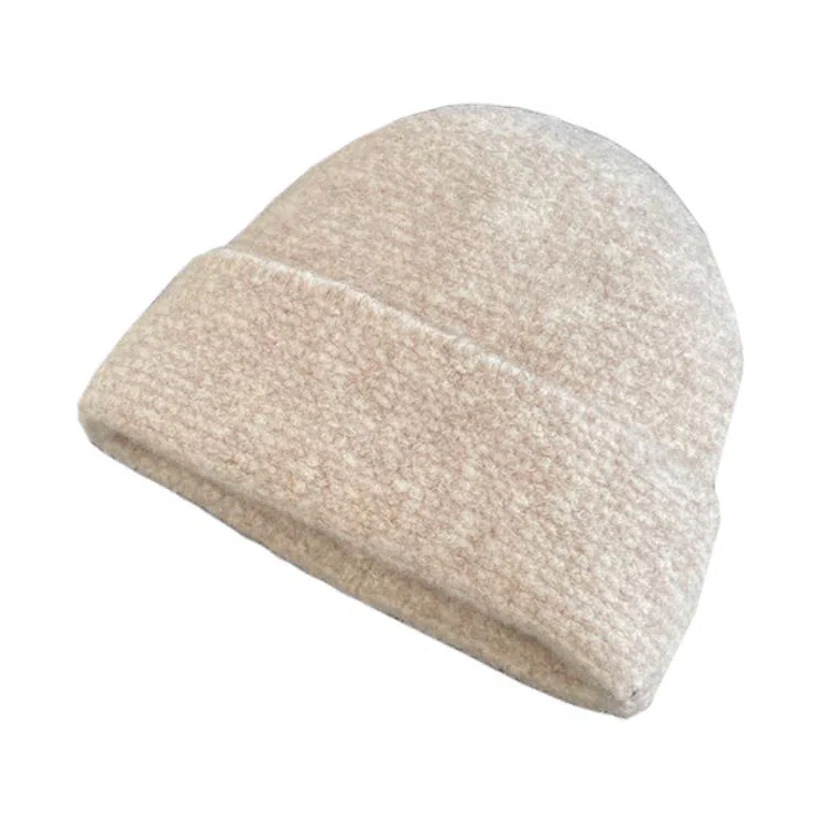 艾佳微 毛线堆堆帽大头围百搭休闲冷帽保暖帽子 腈纶 绒线帽 男女同款情侣款