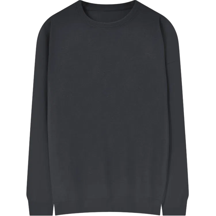 乱步 美式休闲宽松纯色打底衫圆领长袖卫衣 男女同款