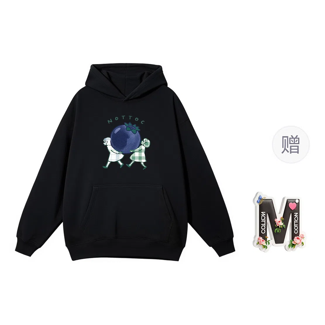 棉购 休闲优雅气质清新连帽长袖卫衣 女款