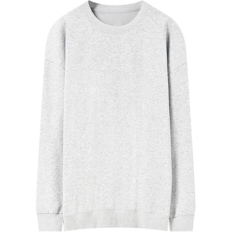 乱步 美式休闲宽松纯色打底衫圆领长袖卫衣 男女同款