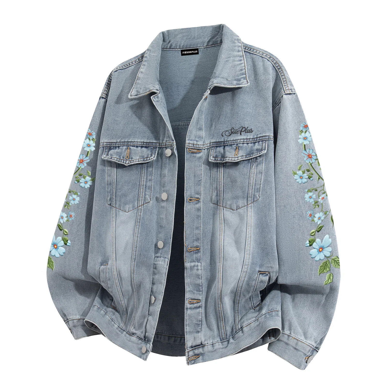 SOIEPLUS Oversize Denim Jacket