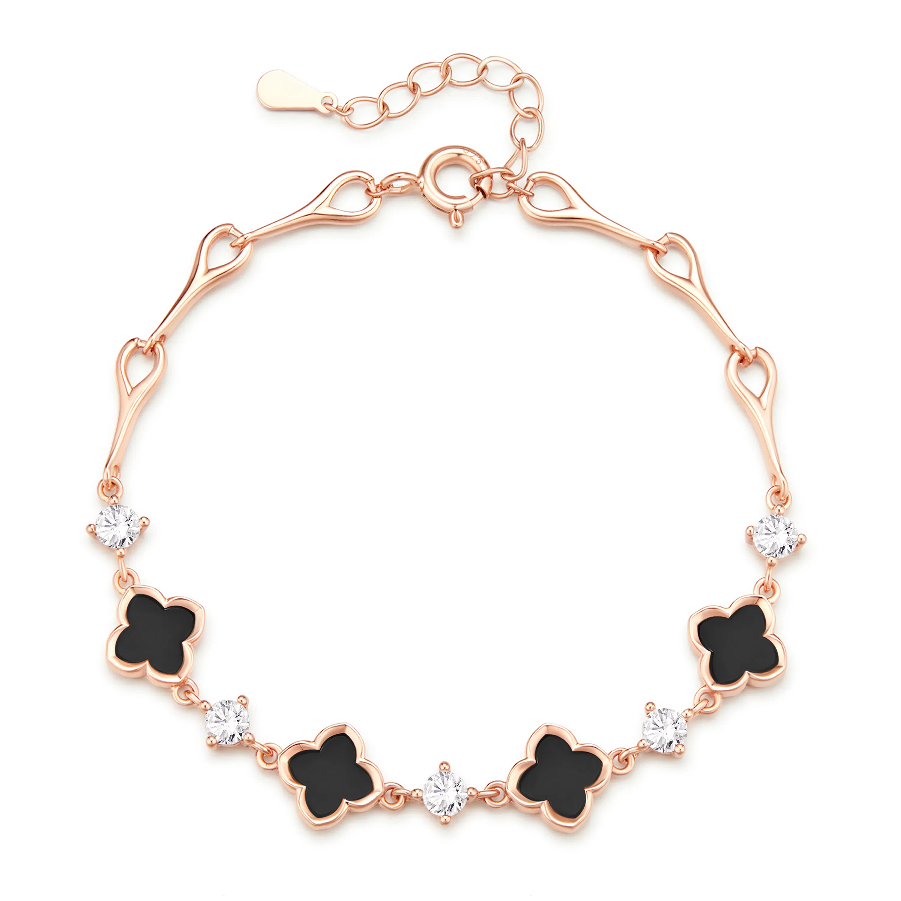 【999足银|幸运四叶草】 珍·尚银 中国黄金 小众轻奢手饰 简约大方精致优雅时尚 日常通勤百搭 约会礼赠 生日纪念日   礼盒  手链 女款