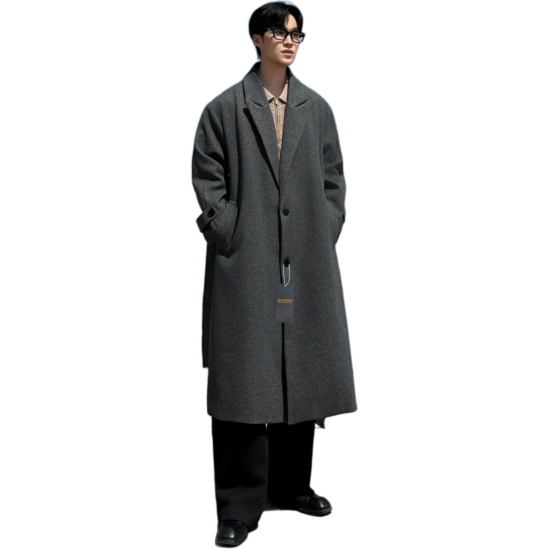 MADONA Classic Belted Wool Coat