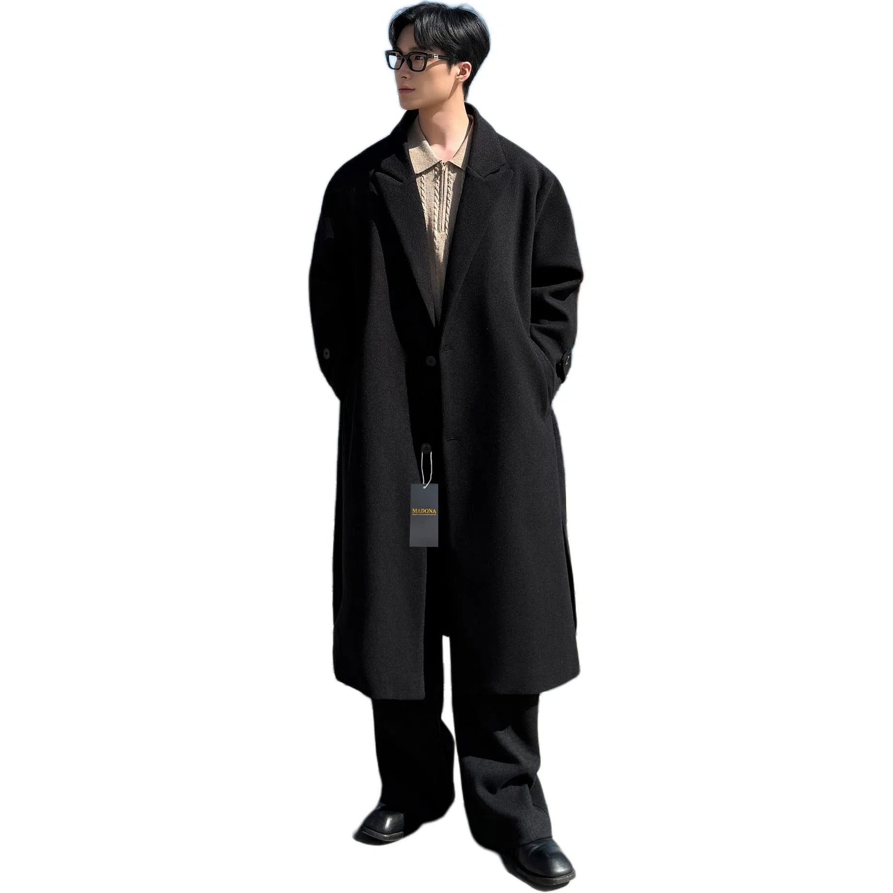 MADONA Classic Belted Wool Coat