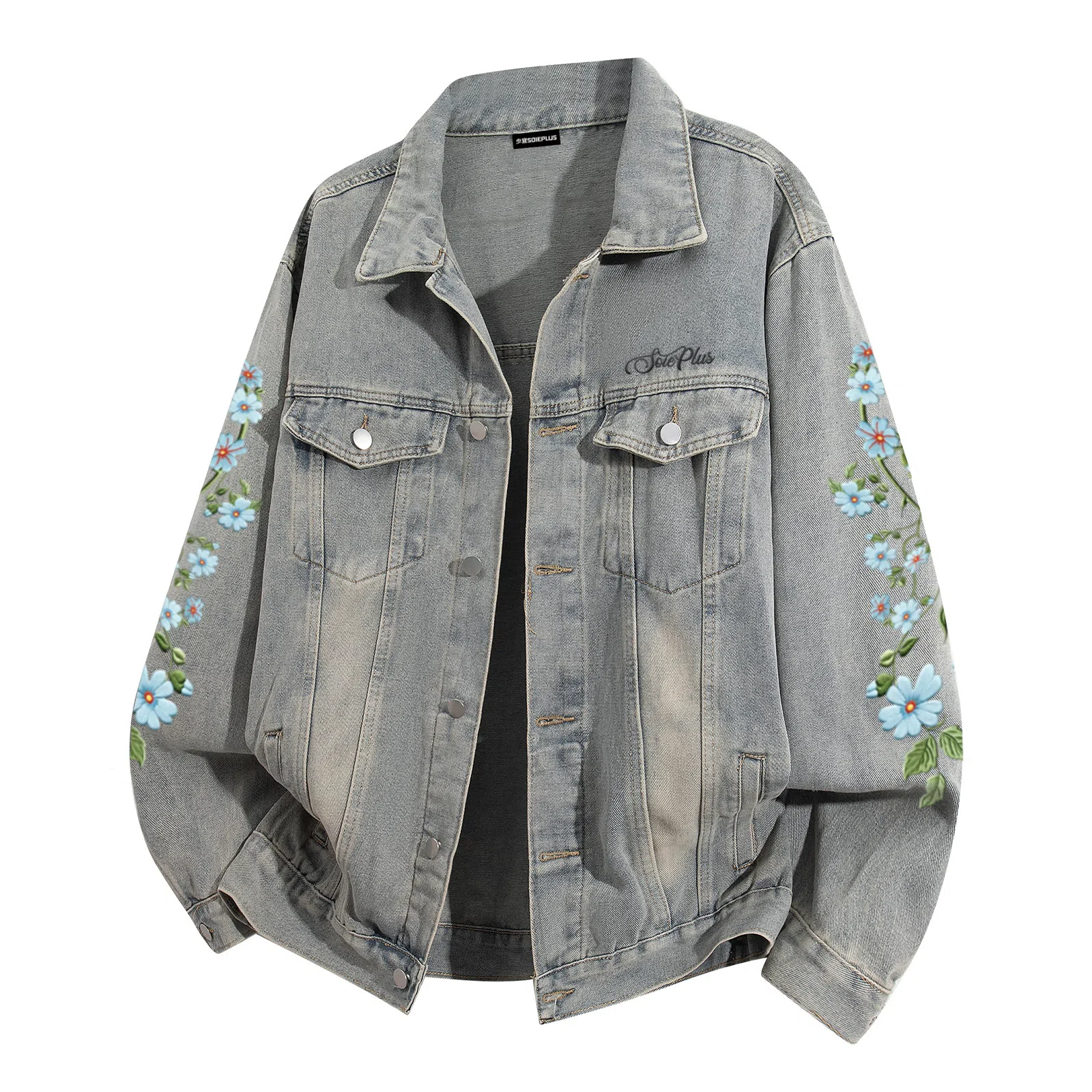 SOIEPLUS Oversize Denim Jacket