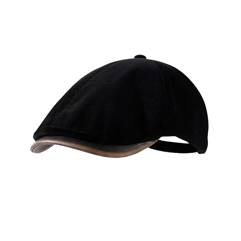 杨同学 复古文艺英伦风灯芯绒前进帽时尚百搭 涤纶 贝雷帽 女款 黑色/咖啡/卡其/米色