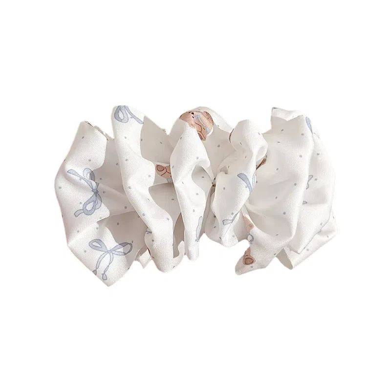 蒙妮 云朵泡泡褶皱蝴蝶结香蕉夹 亚克力/布艺 发夹 女款