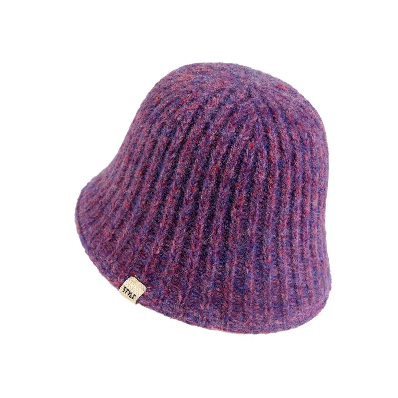 稻草人 秋冬季简约时尚针织水桶帽 潮流显脸小素颜百搭 聚酯纤维 渔夫帽 女款