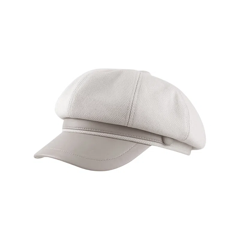 钓鱼熊 八角帽子大头围显脸小鸭舌帽网红英伦风复古报童帽 聚酯纤维 贝雷帽 男女同款情侣款