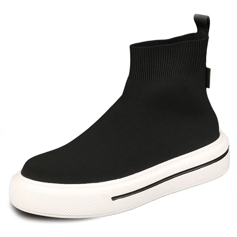 SENJIALUO Flyknit High-Top Sneakers