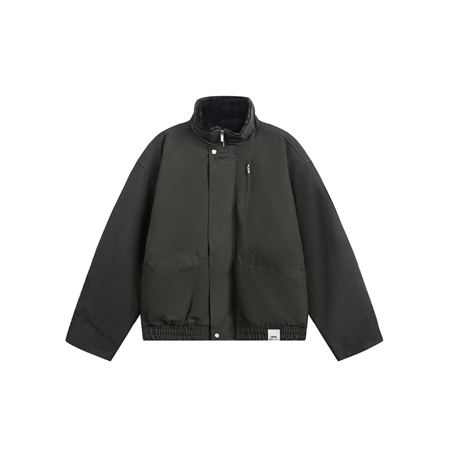 【dme】 日系复古潮流时尚宽松立领保暖加绒棉衣外套男冬款休闲设计中性工装棉服夹克 男女同款