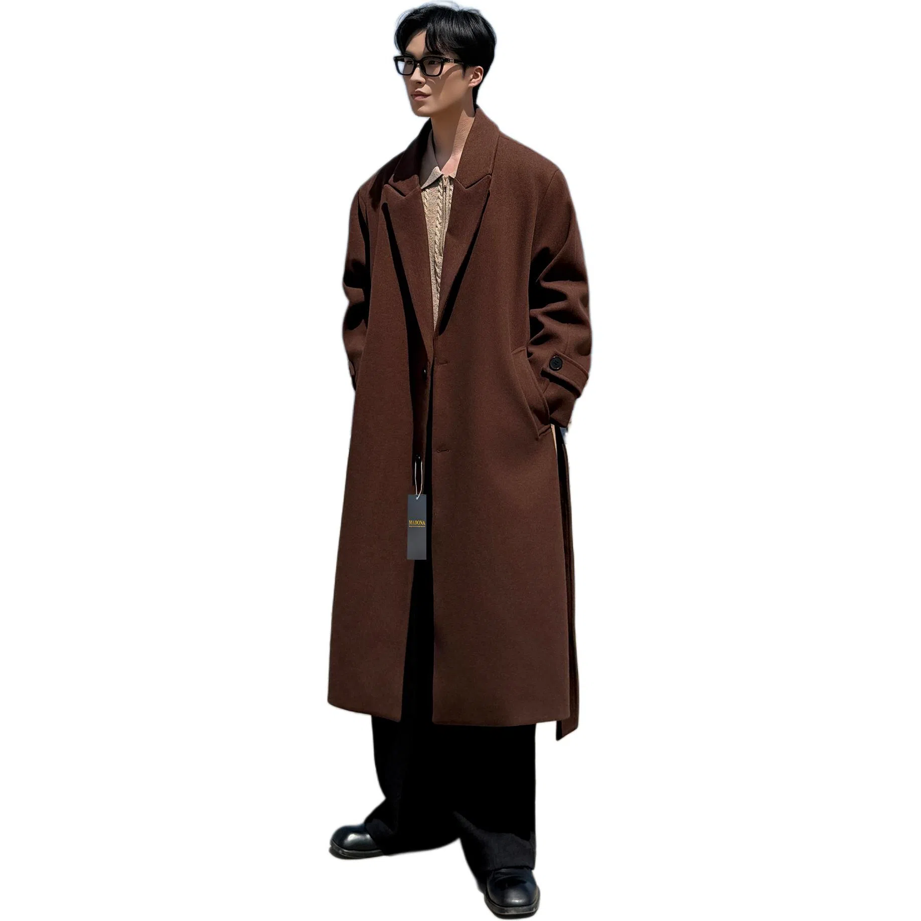 MADONA Classic Belted Wool Coat