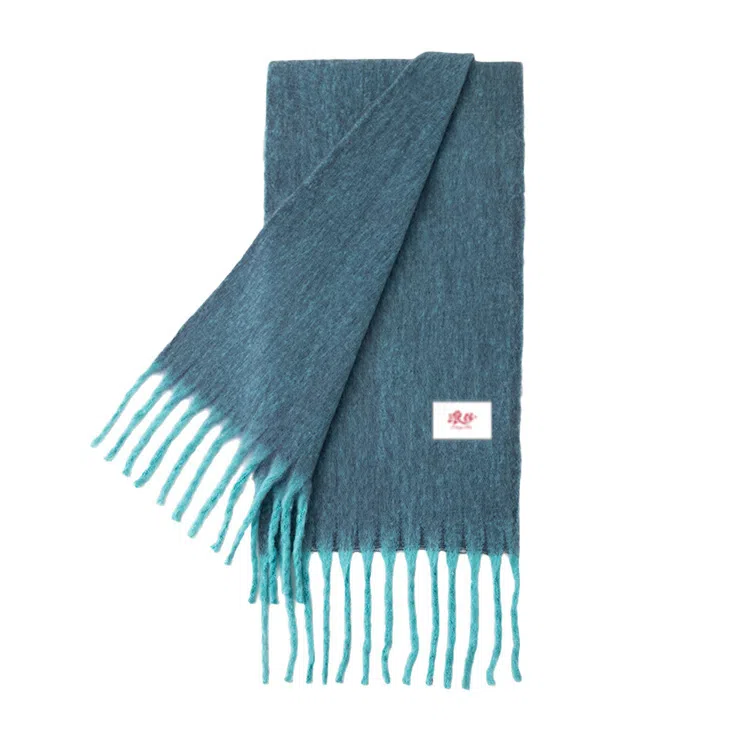 浪莎 秋冬纯色款百搭加厚软糯仿羊绒格子围脖高级感百搭加长保暖围脖 礼盒装 聚酯纤维 绒线围巾 男女同款情侣款