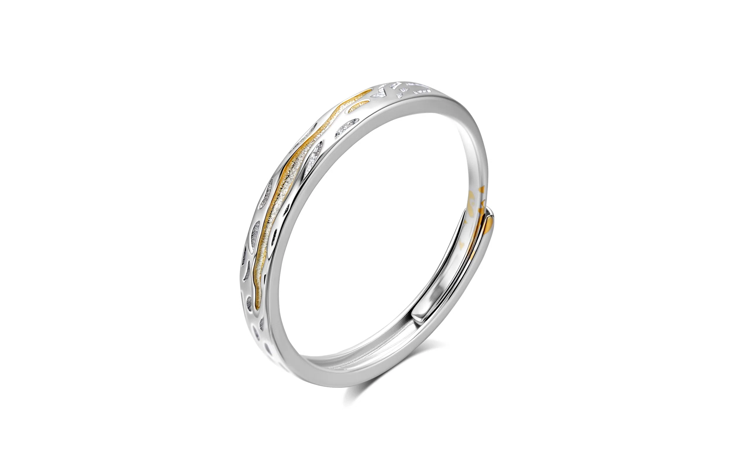 ENFANTIN Textured Silver Ring S999