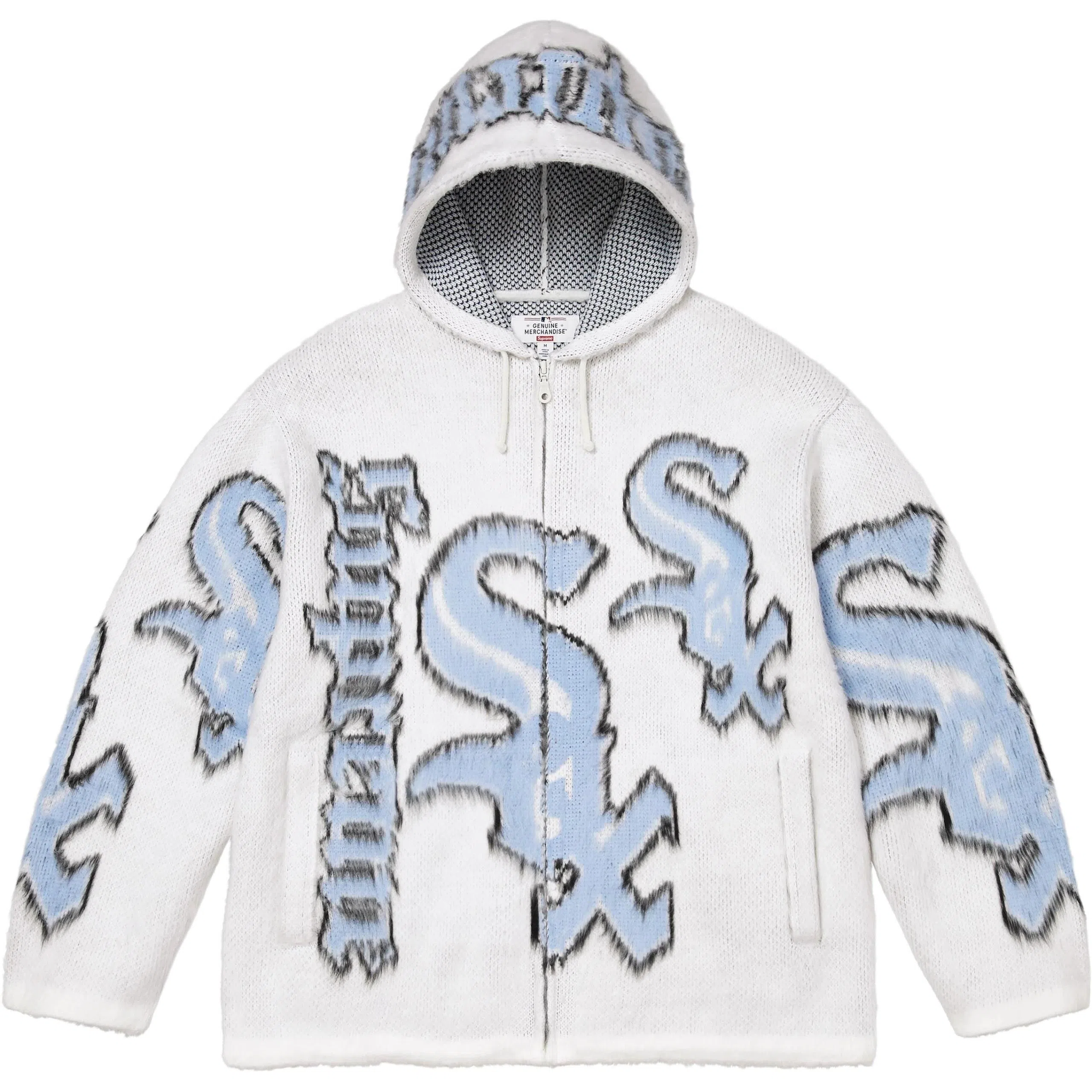 Supreme x Chicago White Sox FW25 WEEK5 Zip Up Hooded Sweater logo