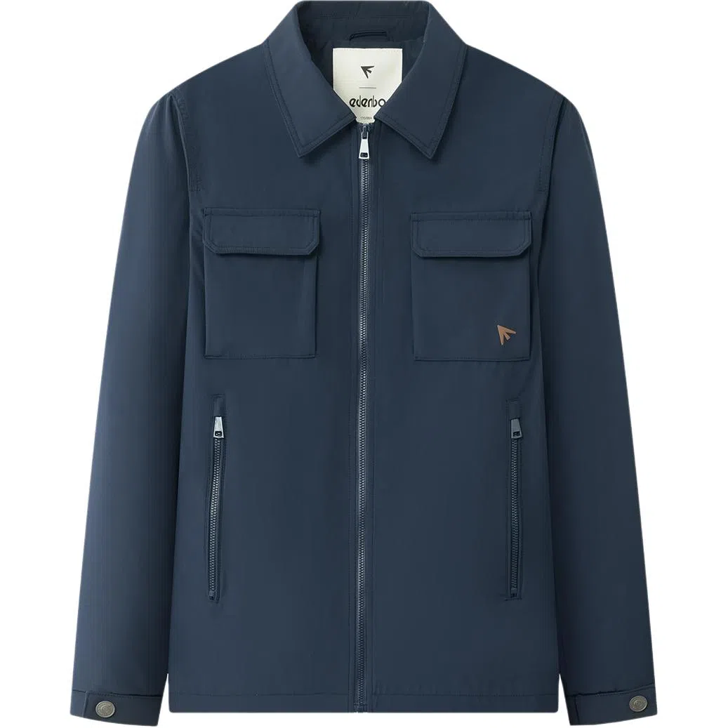 爱登堡 纯色多口袋工装简约休闲百搭通勤户外商务防风耐磨夹克 男款