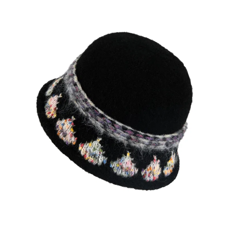 稻草人 韩版时尚可爱盆帽显脸小 秋冬保暖素颜百搭 聚酯纤维 渔夫帽 女款